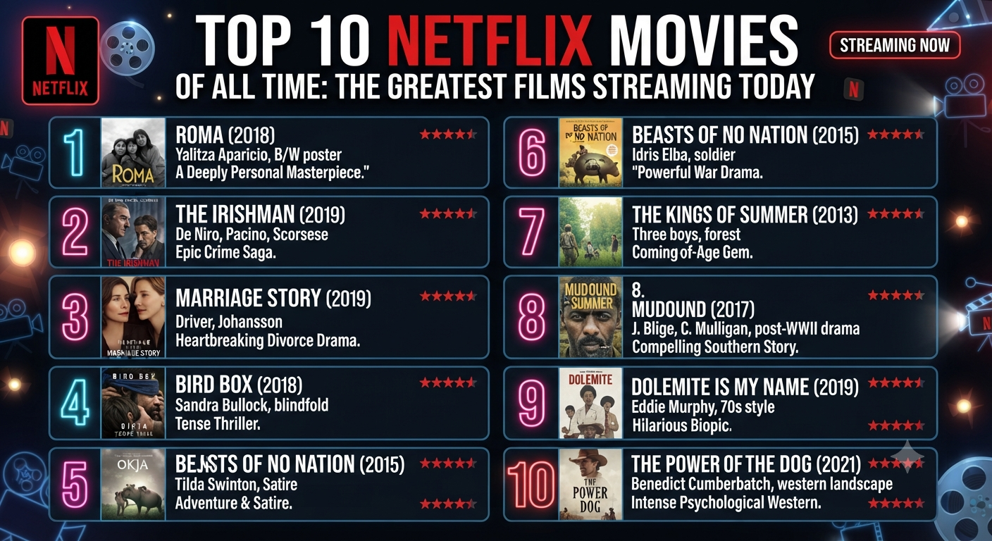 Top 10 Netflix Movies of All Time: The Greatest Films Streaming Today