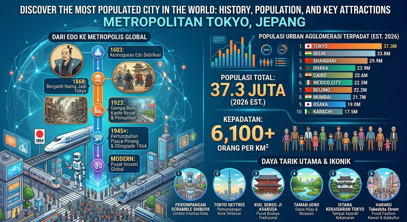 Discover the Most Populated City in the World: History, Population, and Key Attractions