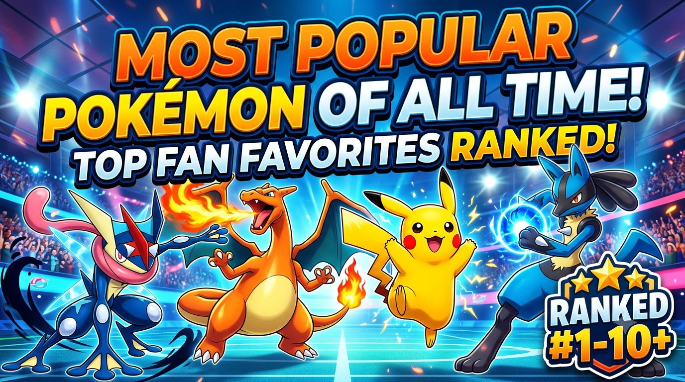 Most Popular Pokémon of All Time: Top Fan Favorites Ranked by Popularity