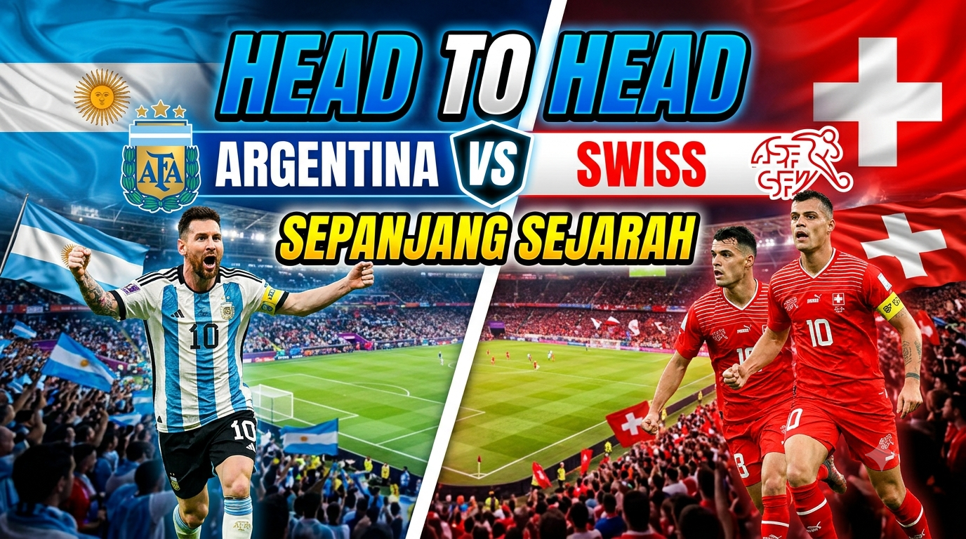 Head to Head Argentina vs Swiss Sepanjang Sejarah
