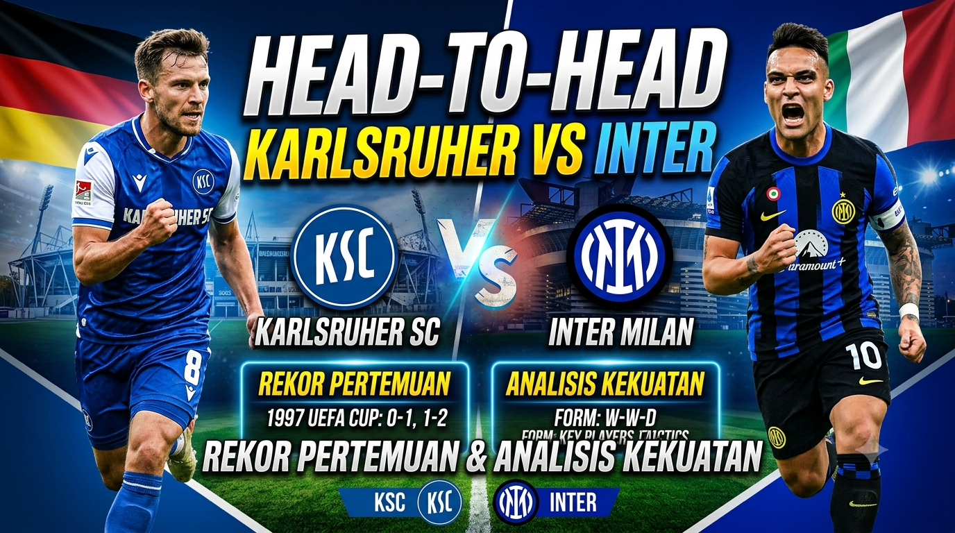 Head to Head Karlsruher vs Inter: Rekor Pertemuan dan Analisis Kekuatan Kedua Tim