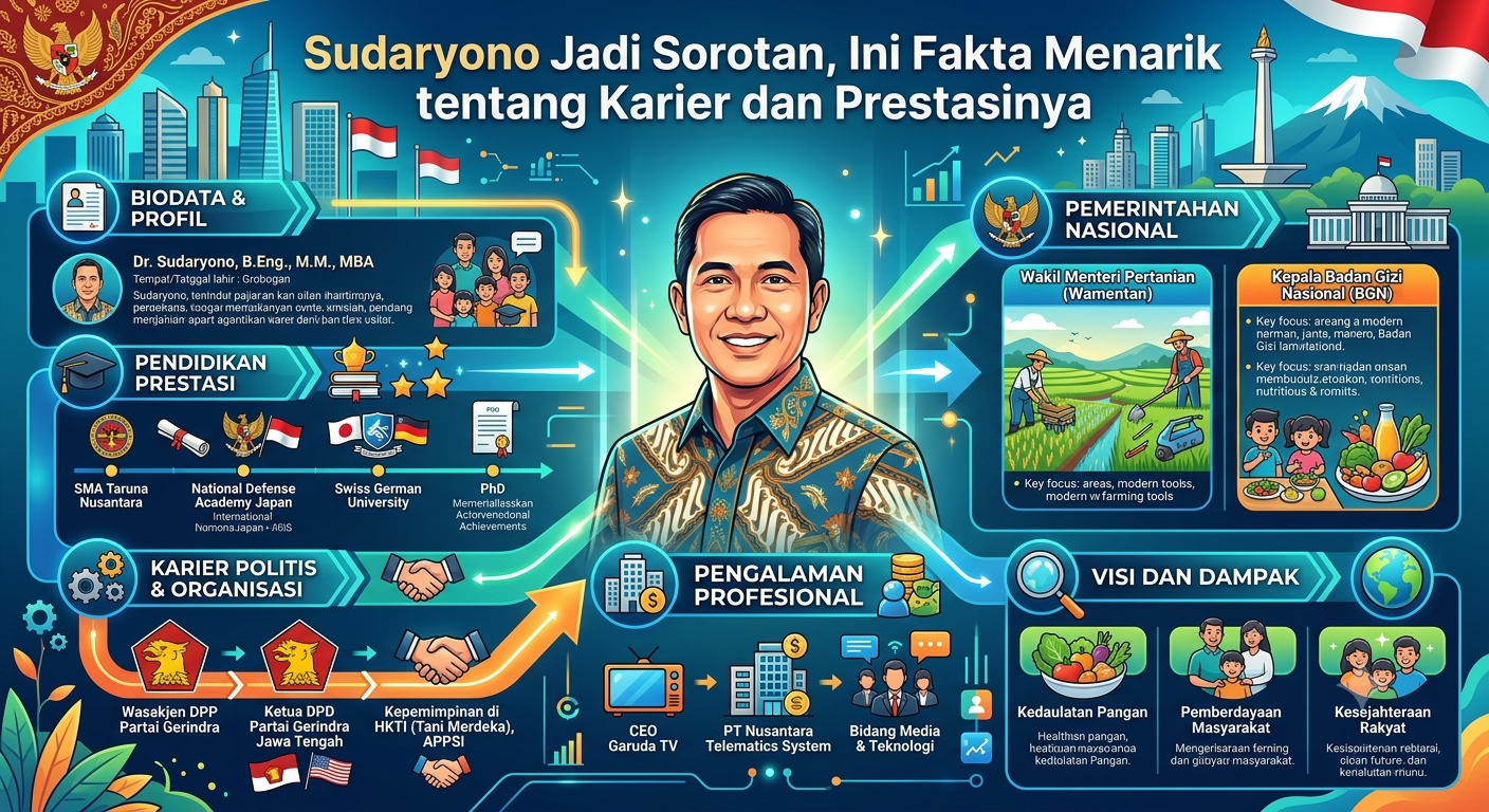 Sudaryono Jadi Sorotan, Ini Fakta Menarik tentang Karier dan Prestasinya