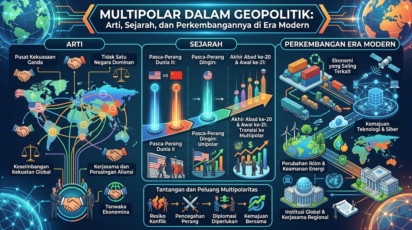 Multipolar dalam Geopolitik: Arti, Sejarah, dan Perkembangannya di Era Modern