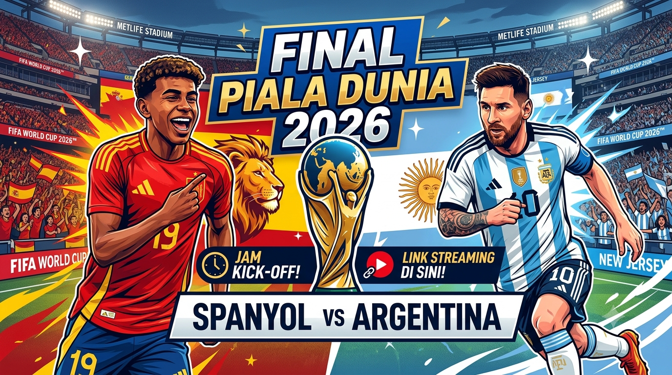 Spain vs Argentina Hari Ini: Jam Kick-off, Link Live Streaming, dan Preview Final Piala Dunia 2026