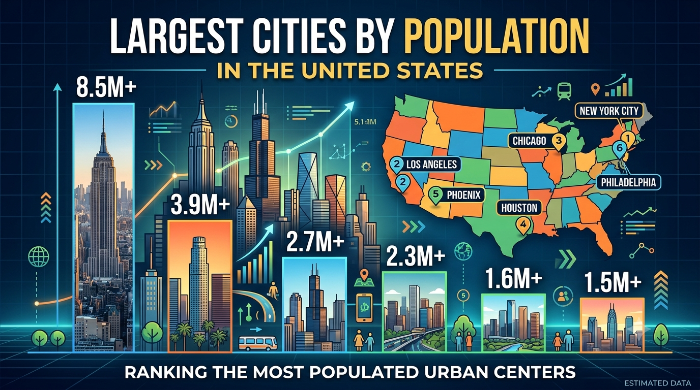 Largest Cities by Population in the United States: Ranking the Most Populated Urban Centers
