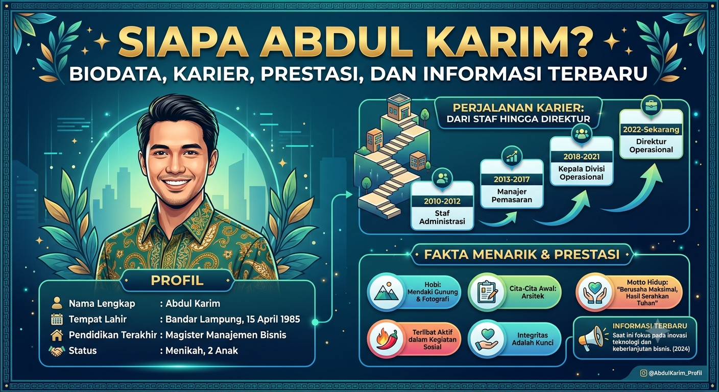 Siapa Abdul Karim? Biodata, Karier, Prestasi, dan Informasi Terbaru
