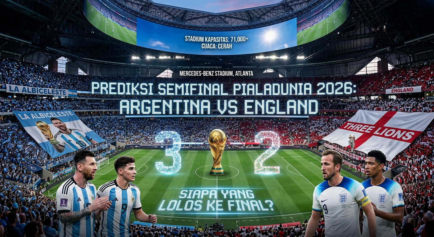 Prediksi Argentina vs England di Semifinal Piala Dunia 2026: Siapa yang Lolos ke Final?