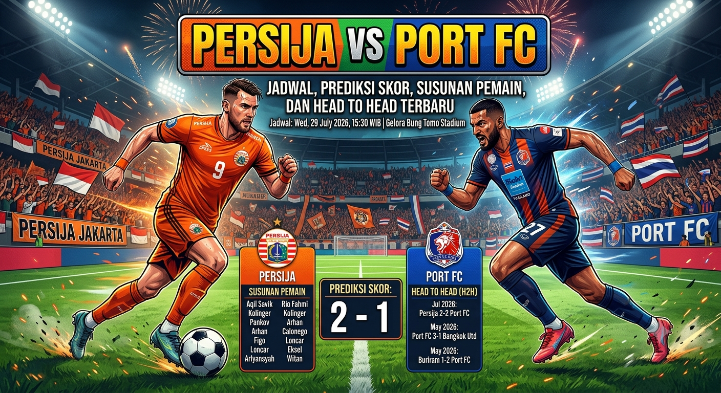 Persija vs Port FC: Jadwal, Prediksi Skor, Susunan Pemain, dan Head to Head Terbaru