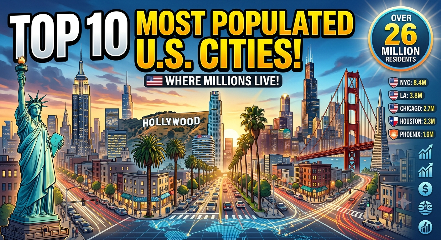 Top 10 Most Populated Places in the USA: Where Millions of Americans Live