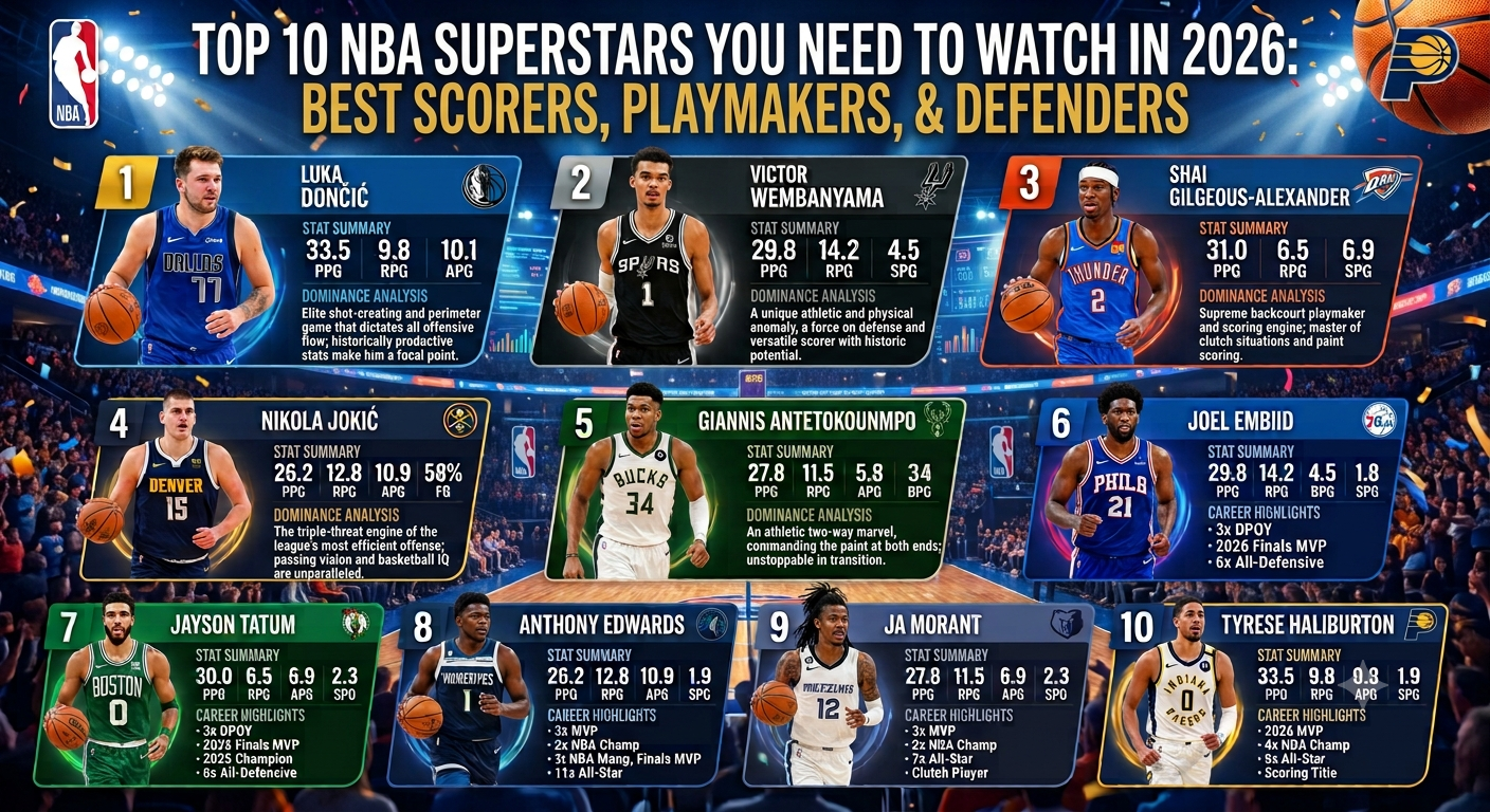 Top 10 NBA Superstars You Need to Watch in 2026: Best Scorers, Playmakers, and Defenders