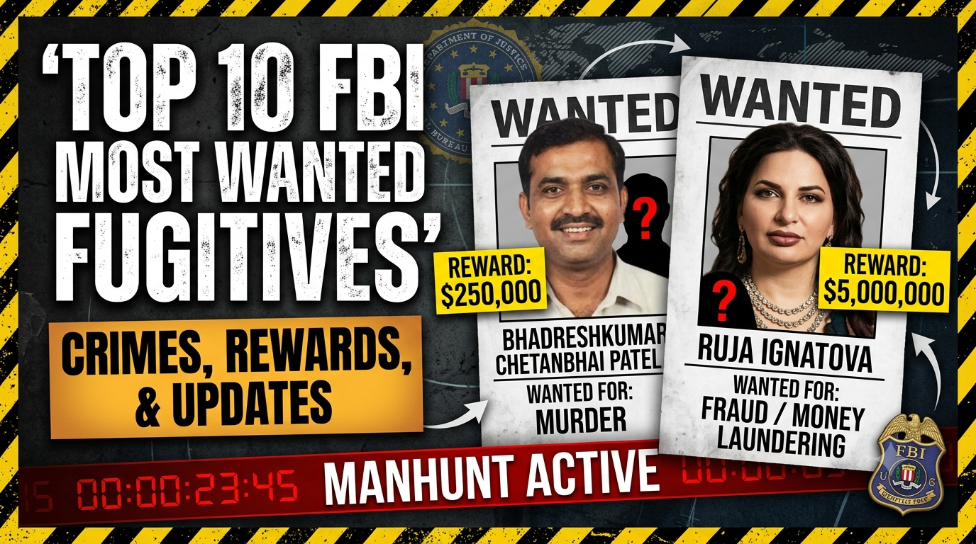 Top 10 FBI Most Wanted Fugitives: Crimes, Rewards, and the Latest Manhunt Updates