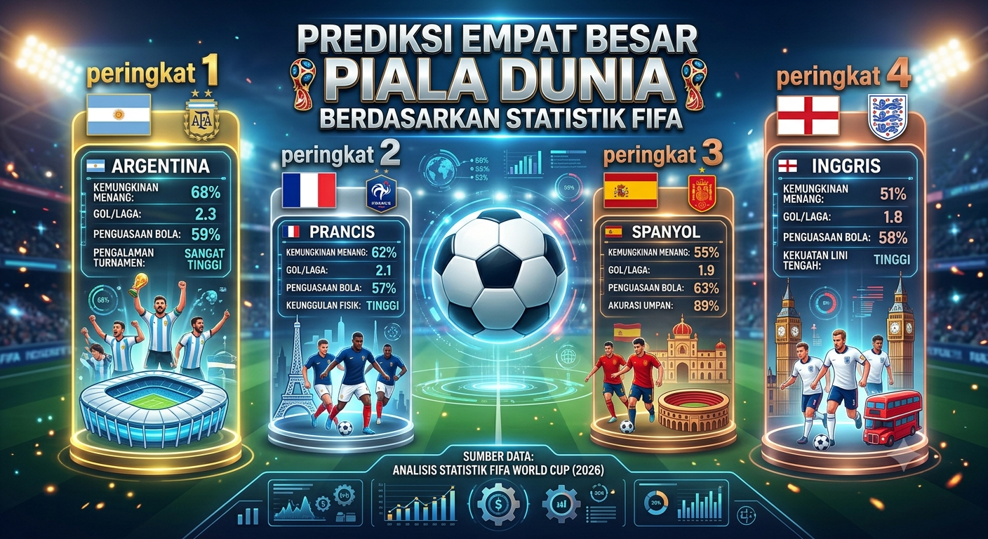Prediksi Empat Besar Piala Dunia Berdasarkan Statistik FIFA