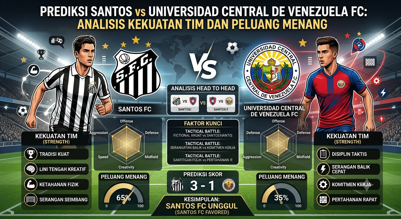 Prediksi Santos vs Universidad Central de Venezuela FC: Analisis Kekuatan Tim dan Peluang Menang
