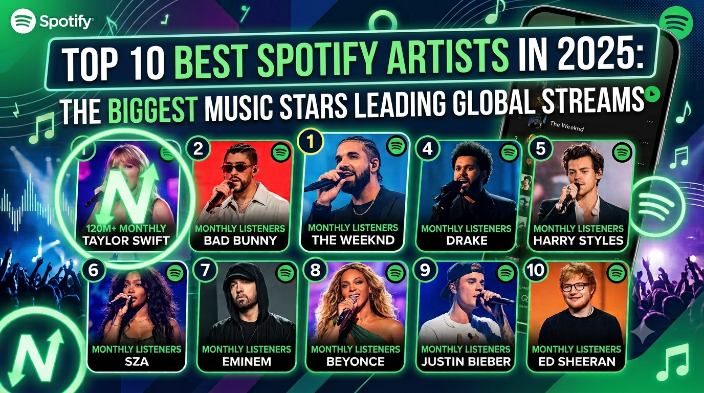 Top 10 Best Spotify Artists in 2025: The Biggest Music Stars Leading Global Streams