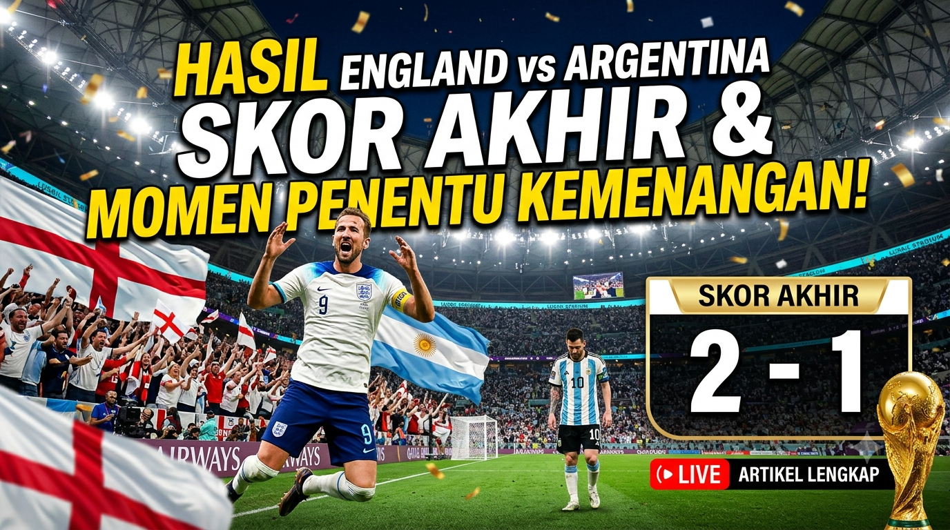 England vs Argentina: Hasil Pertandingan, Skor Akhir, dan Momen Penentu Kemenangan