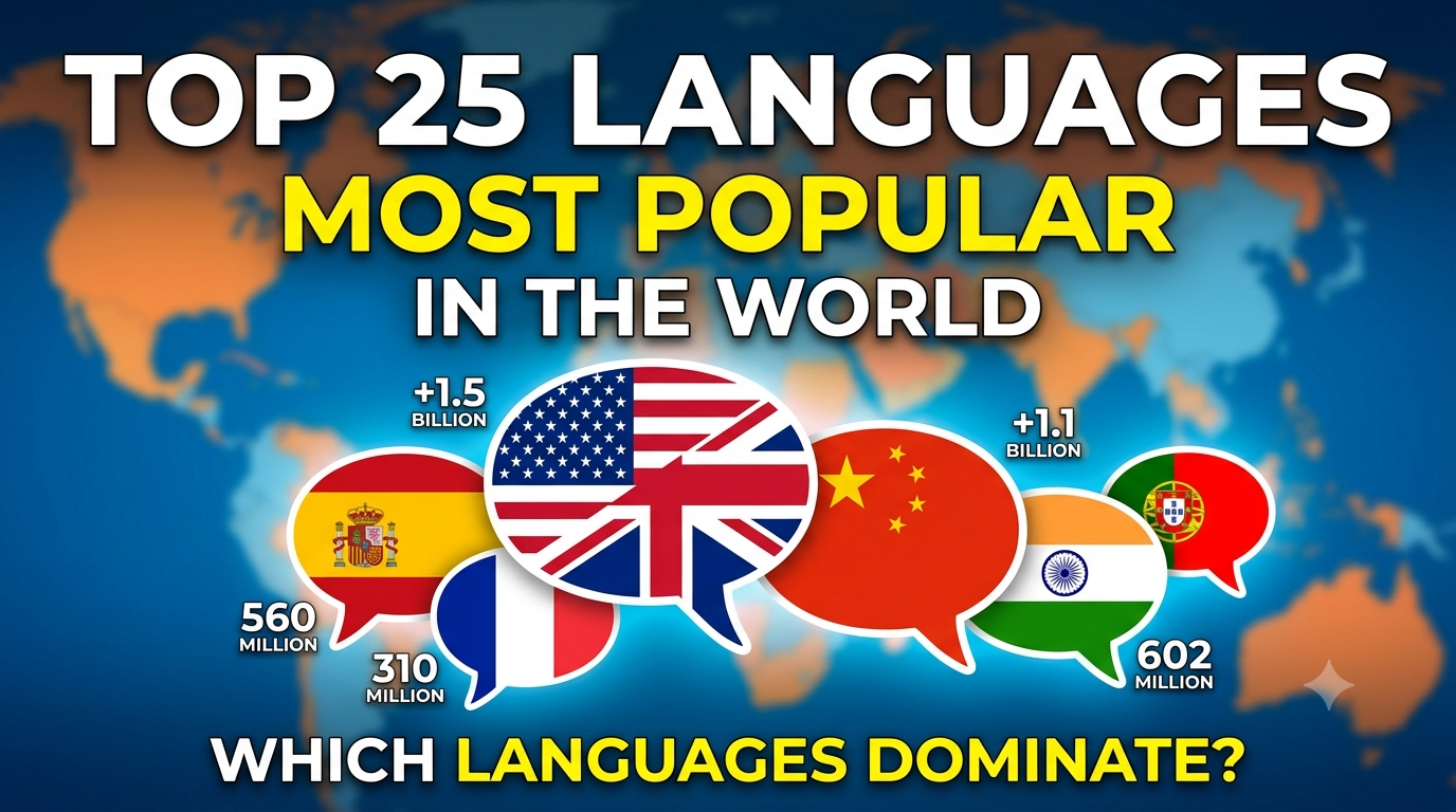 Top 25 Most Popular Languages in the World: Which Languages Dominate Global Communication?