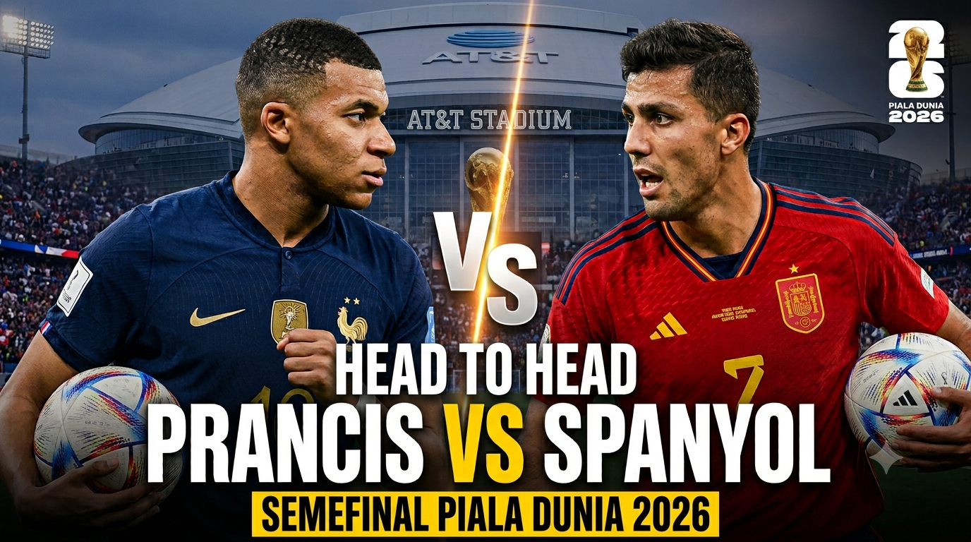 Head to Head Prancis vs Spanyol: Rekor Pertemuan dan Statistik Jelang Semifinal Piala Dunia 2026