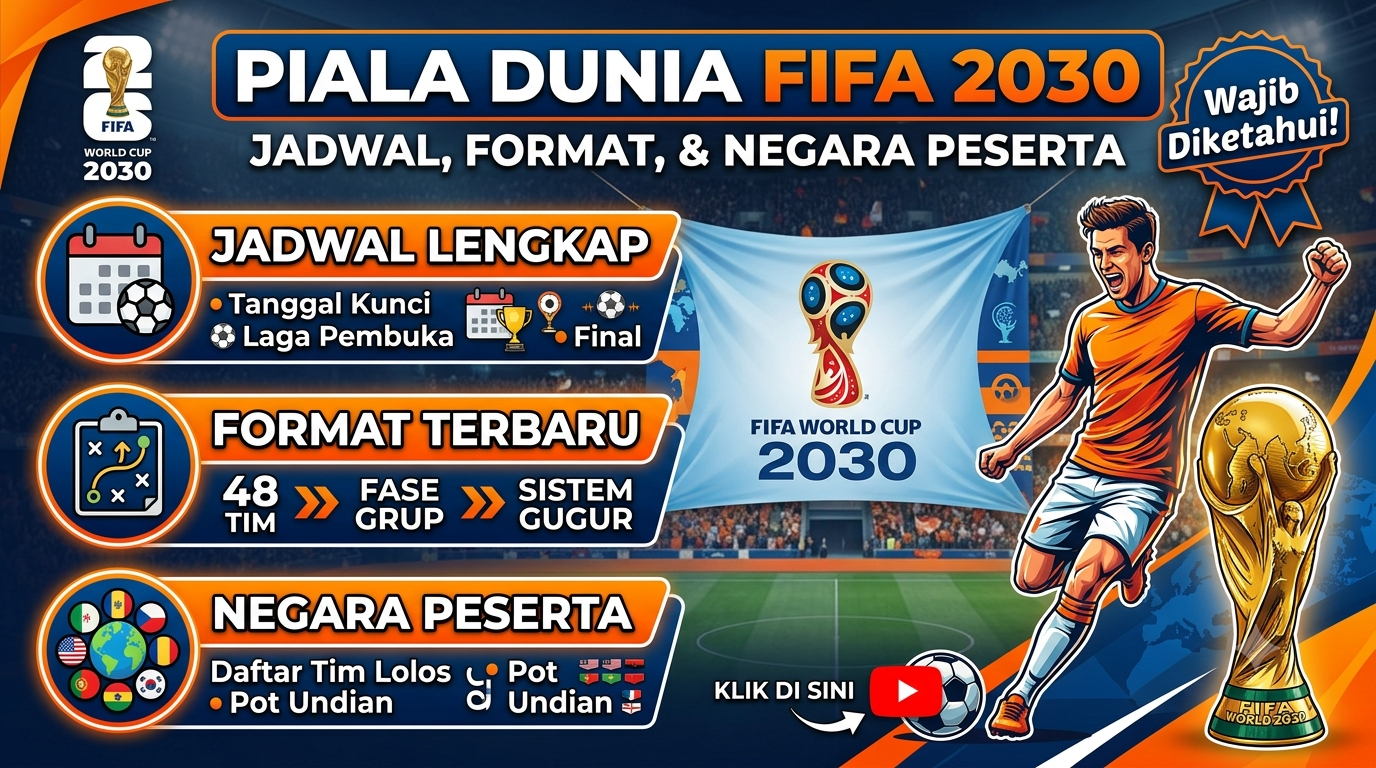 Jadwal, Format, dan Negara Peserta Piala Dunia FIFA 2030 yang Wajib Diketahui