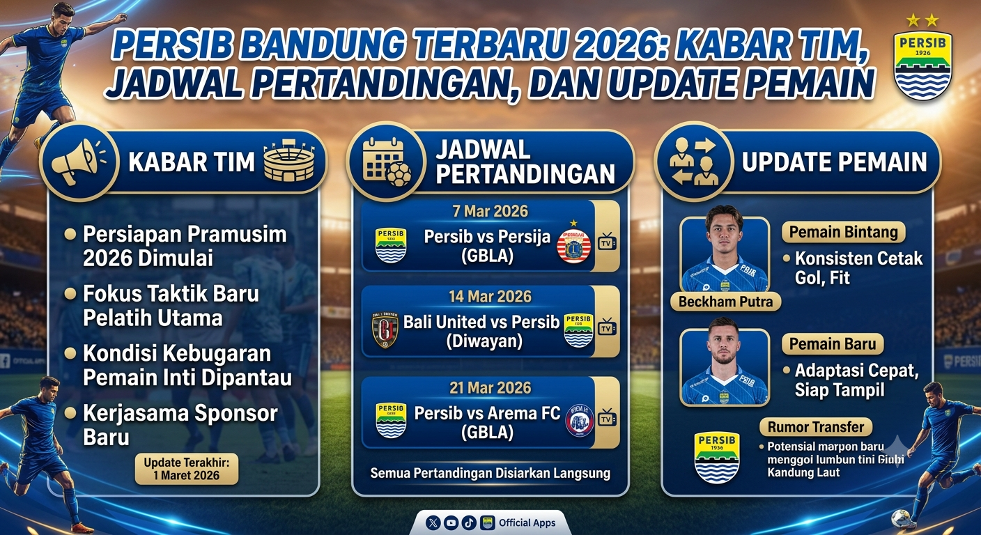 Persib Bandung Terbaru 2026: Kabar Tim, Jadwal Pertandingan, dan Update Pemain