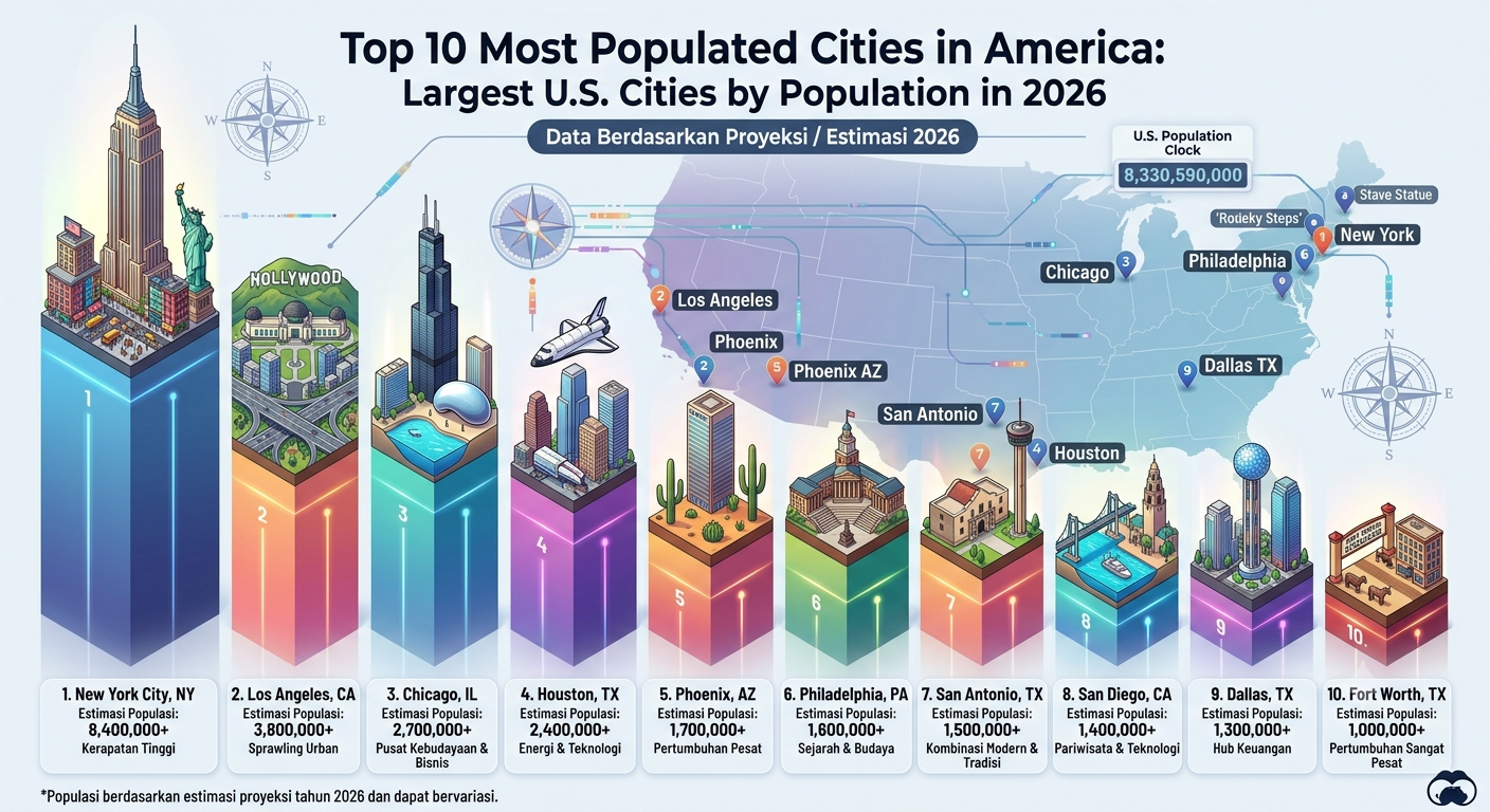 Top 10 Most Populated Cities in America: Largest U.S. Cities by Population in 2026