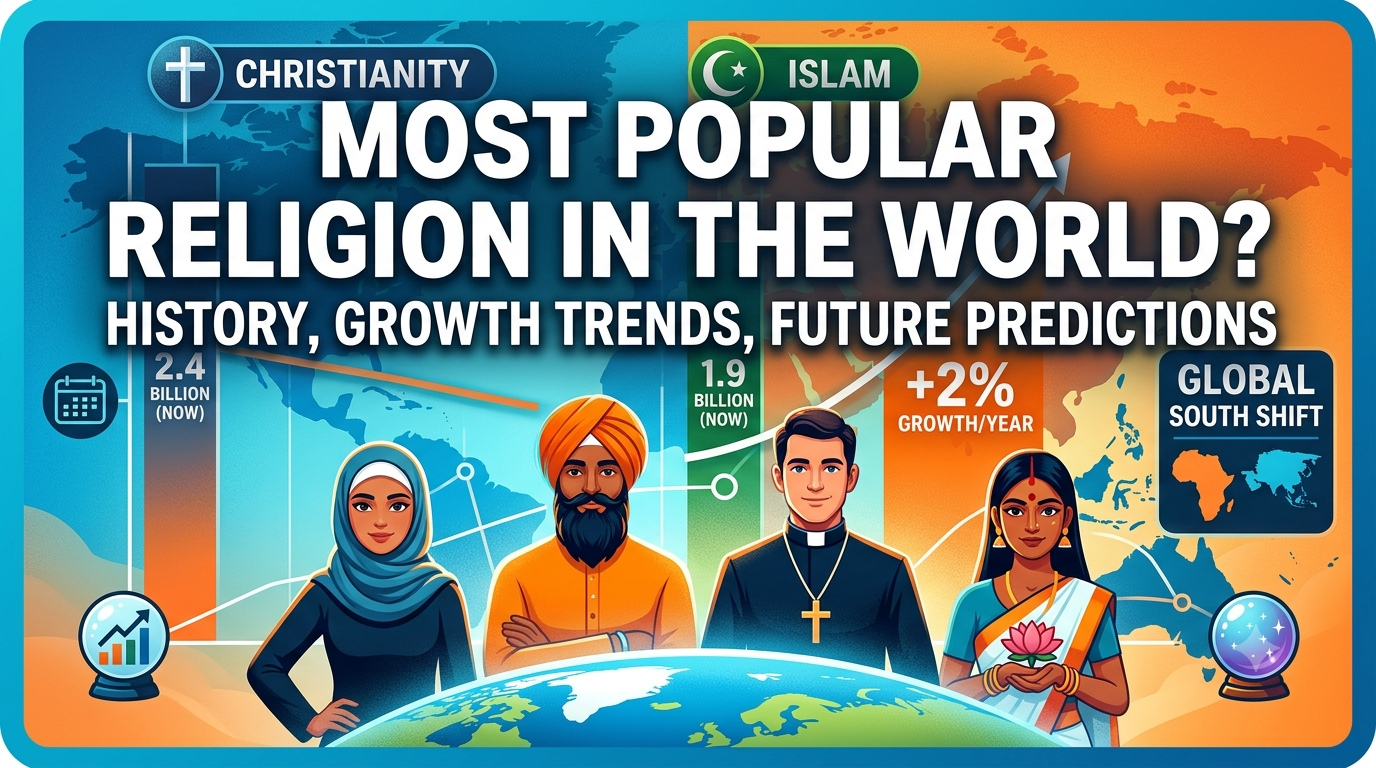 Most Popular Religion in the World: History, Growth Trends, and Future Predictions