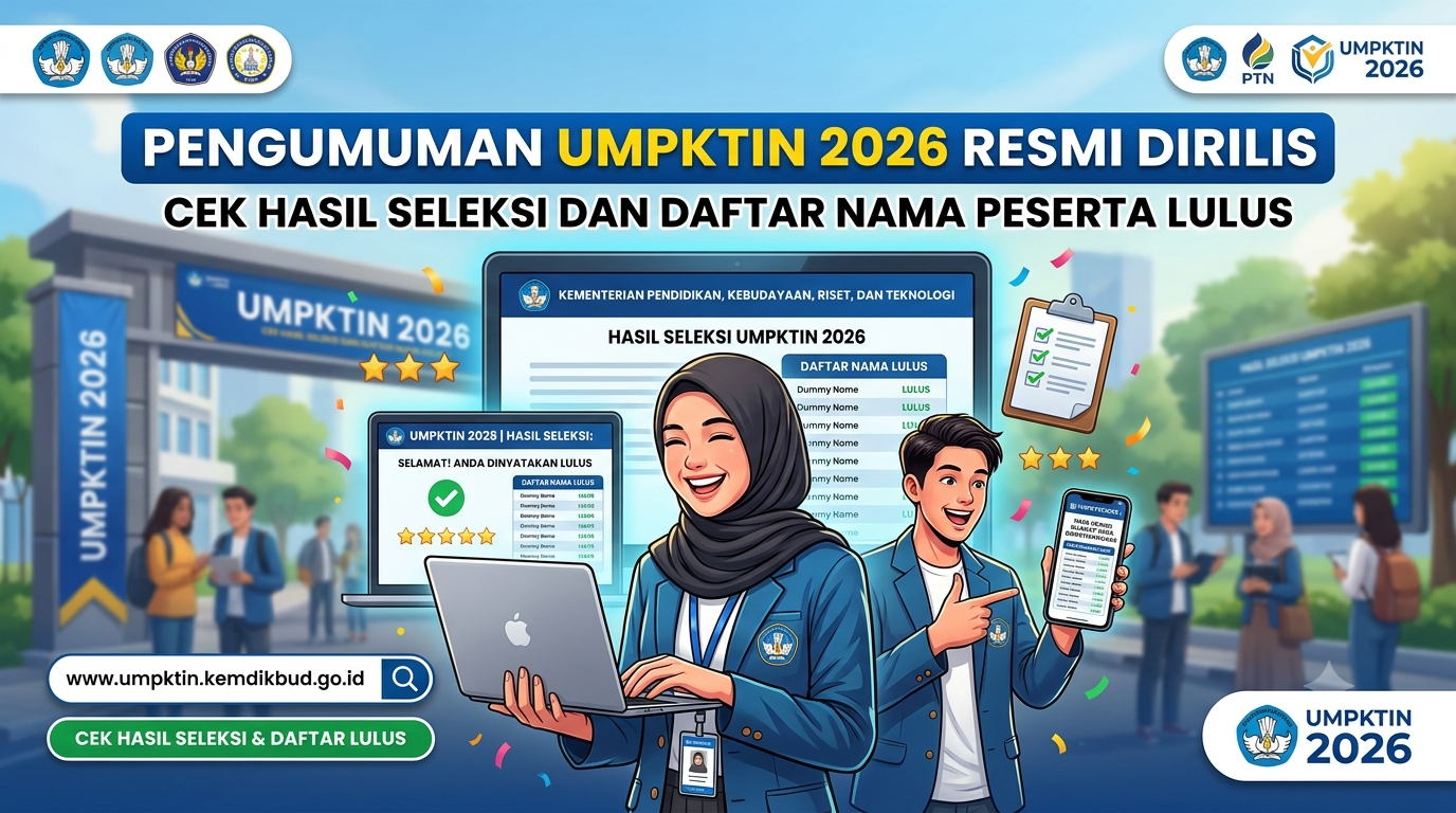 Pengumuman UMPKTIN 2026 Resmi Dirilis: Cek Hasil Seleksi dan Daftar Nama Peserta Lulus