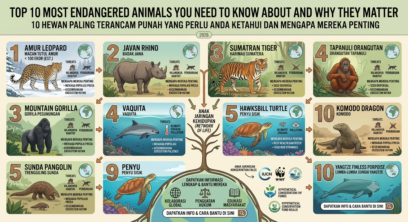 Top 10 Most Endangered Animals You Need to Know About and Why They Matter
