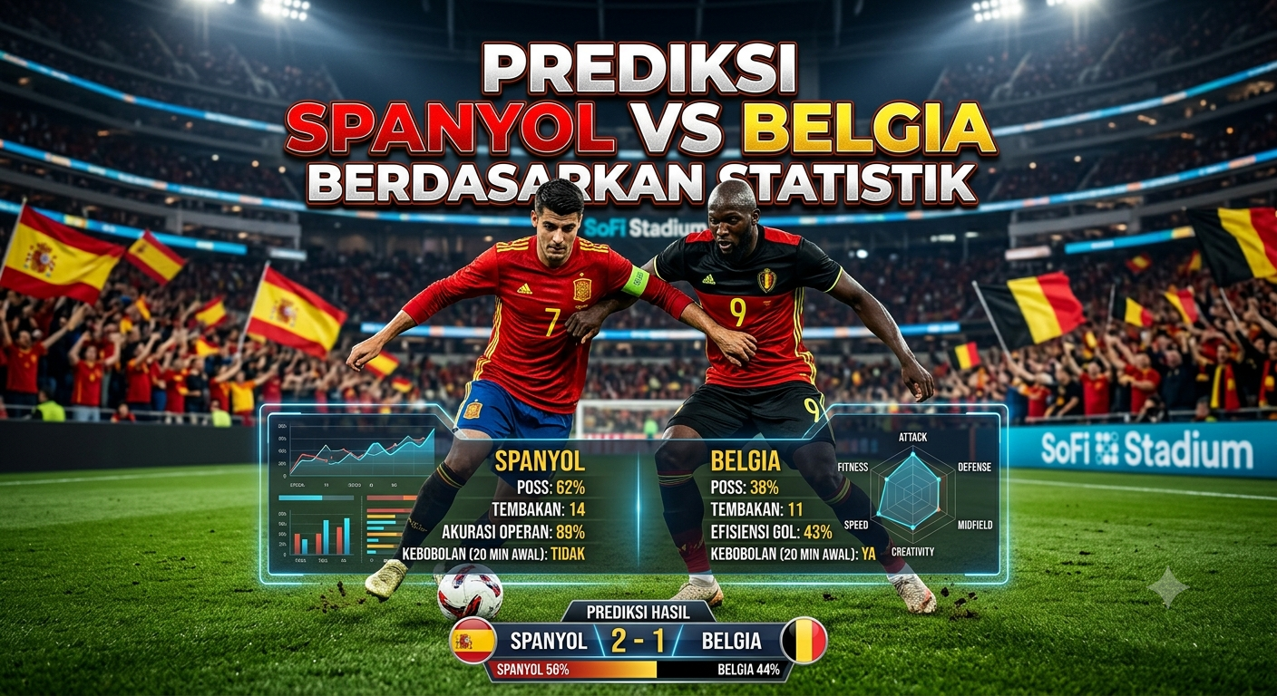 Prediksi Spanyol vs Belgia Berdasarkan Statistik