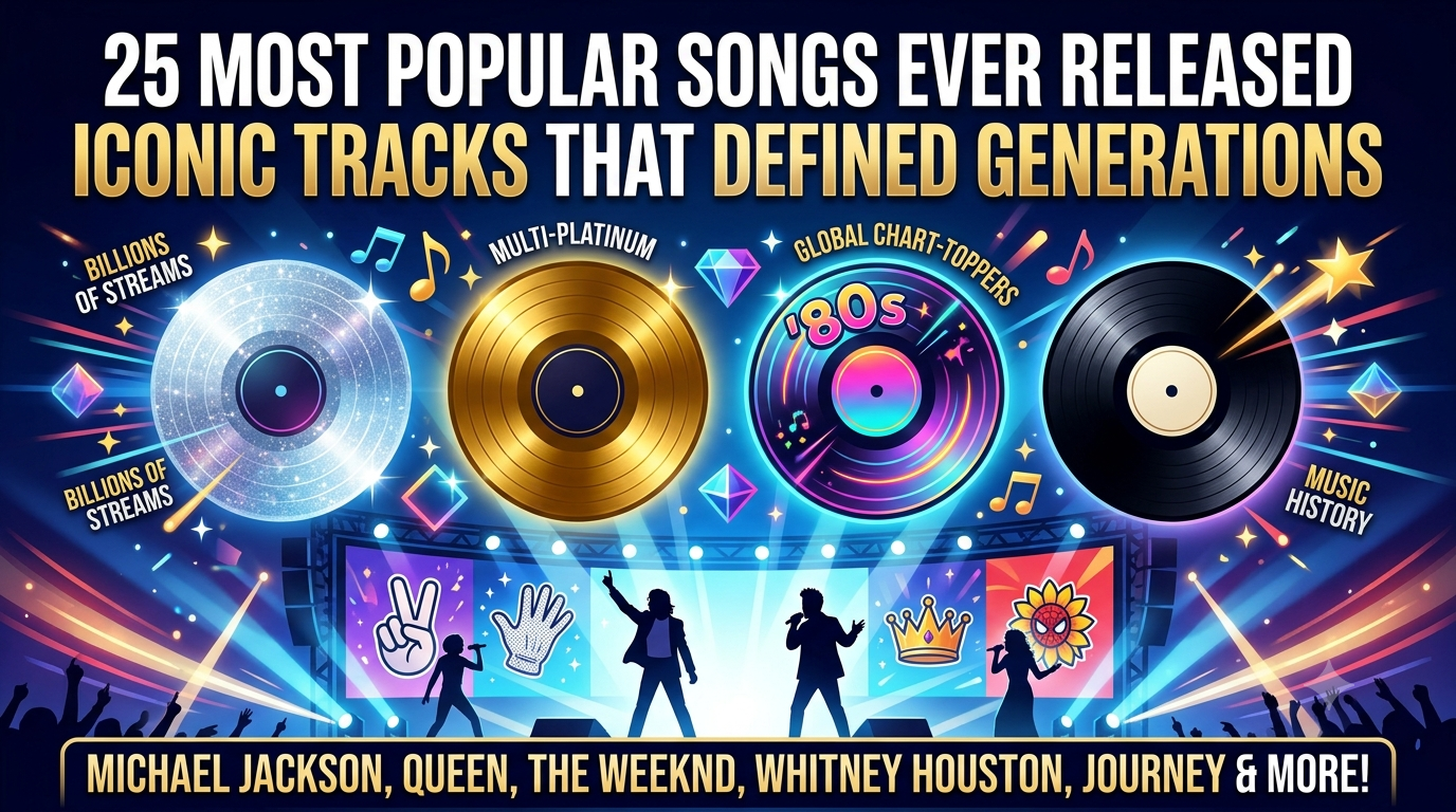 25 Most Popular Songs Ever Released: Iconic Tracks That Defined Generations