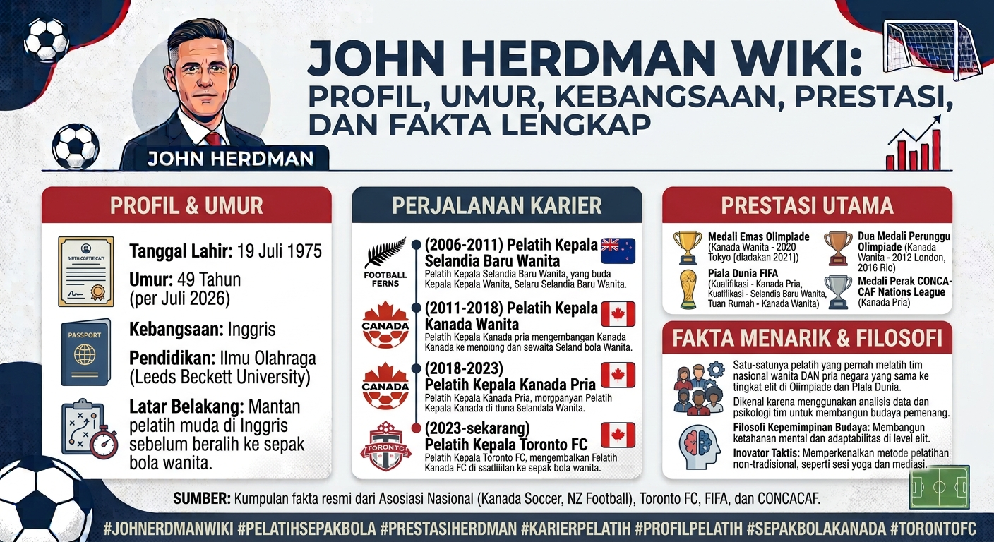 John Herdman Wiki: Profil, Umur, Kebangsaan, Prestasi, dan Fakta Lengkap