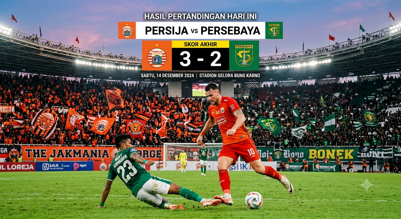 Persija vs Persebaya Hari Ini: Hasil Pertandingan, Skor Akhir, dan Jalannya Laga