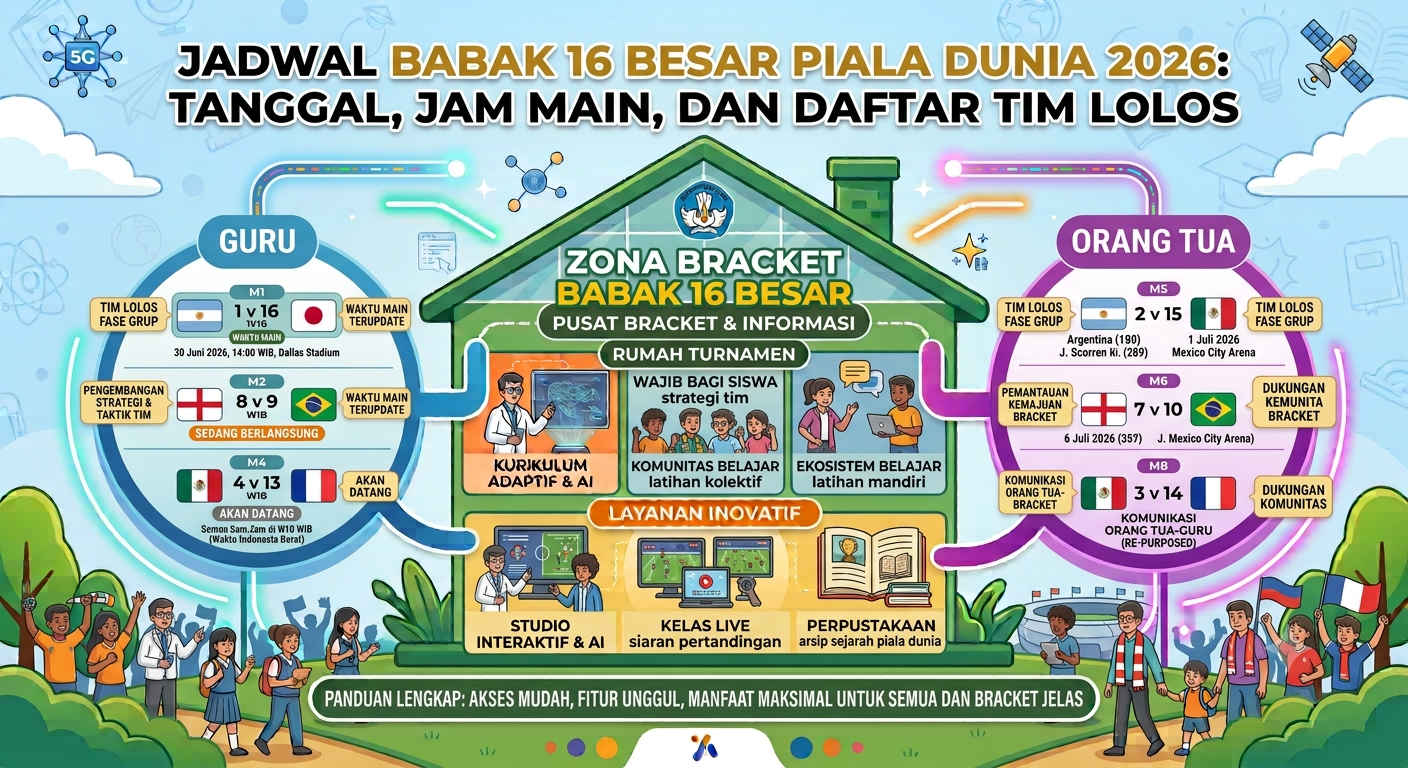 Jadwal Babak 16 Besar Piala Dunia 2026: Tanggal, Jam Main, dan Daftar Tim Lolos