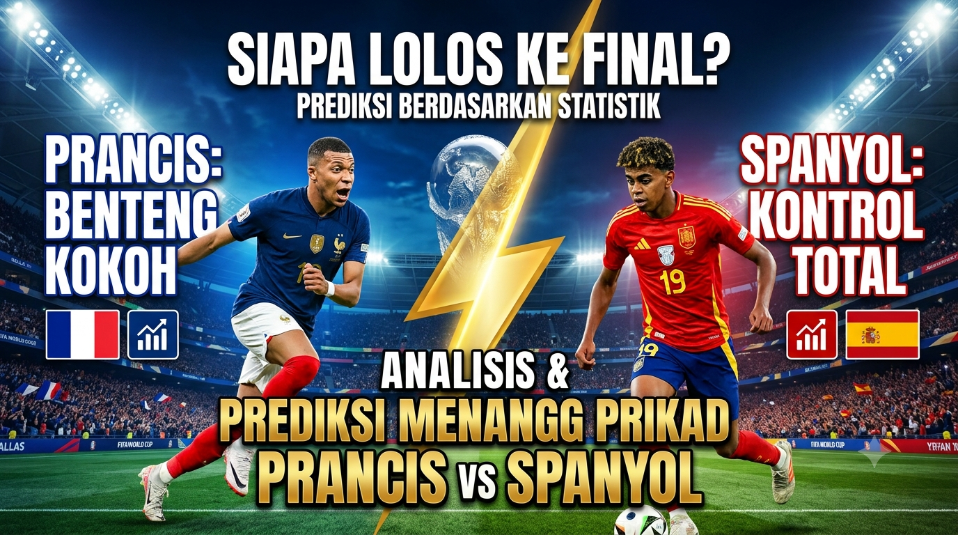 Siapa Lolos ke Final? Simak Prediksi Prancis vs Spanyol Berdasarkan Statistik Piala Dunia 2026