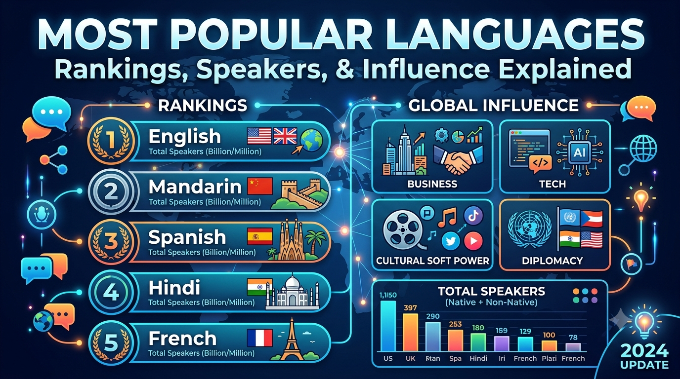 Most Popular Languages in the World Explained: Rankings, Number of Speakers, and Global Influence