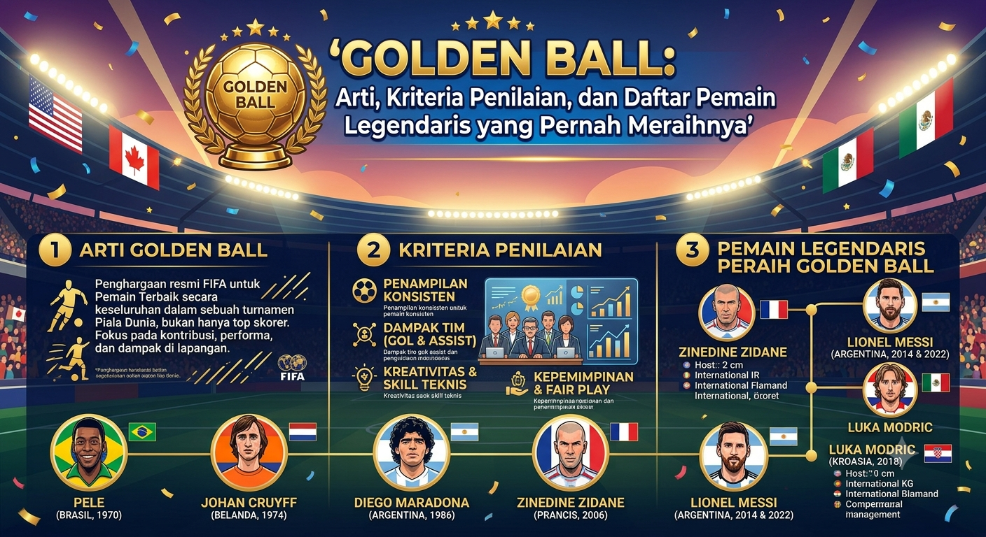 Golden Ball: Arti, Kriteria Penilaian, dan Daftar Pemain Legendaris yang Pernah Meraihnya