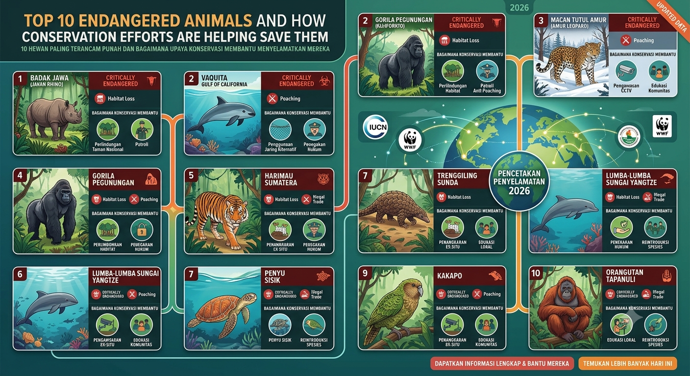 Top 10 Endangered Animals and How Conservation Efforts Are Helping Save Them