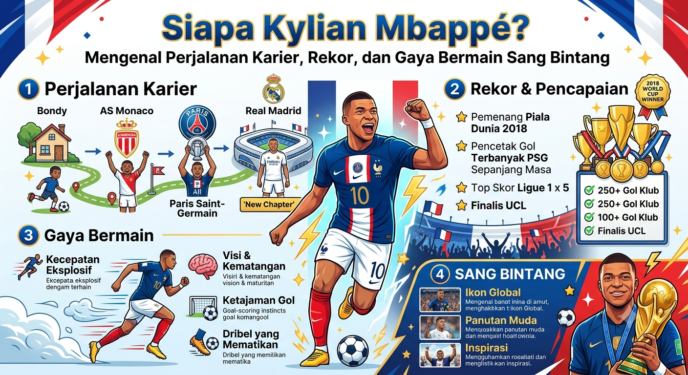 Siapa Kylian Mbappé? Mengenal Perjalanan Karier, Rekor, dan Gaya Bermain Sang Bintang