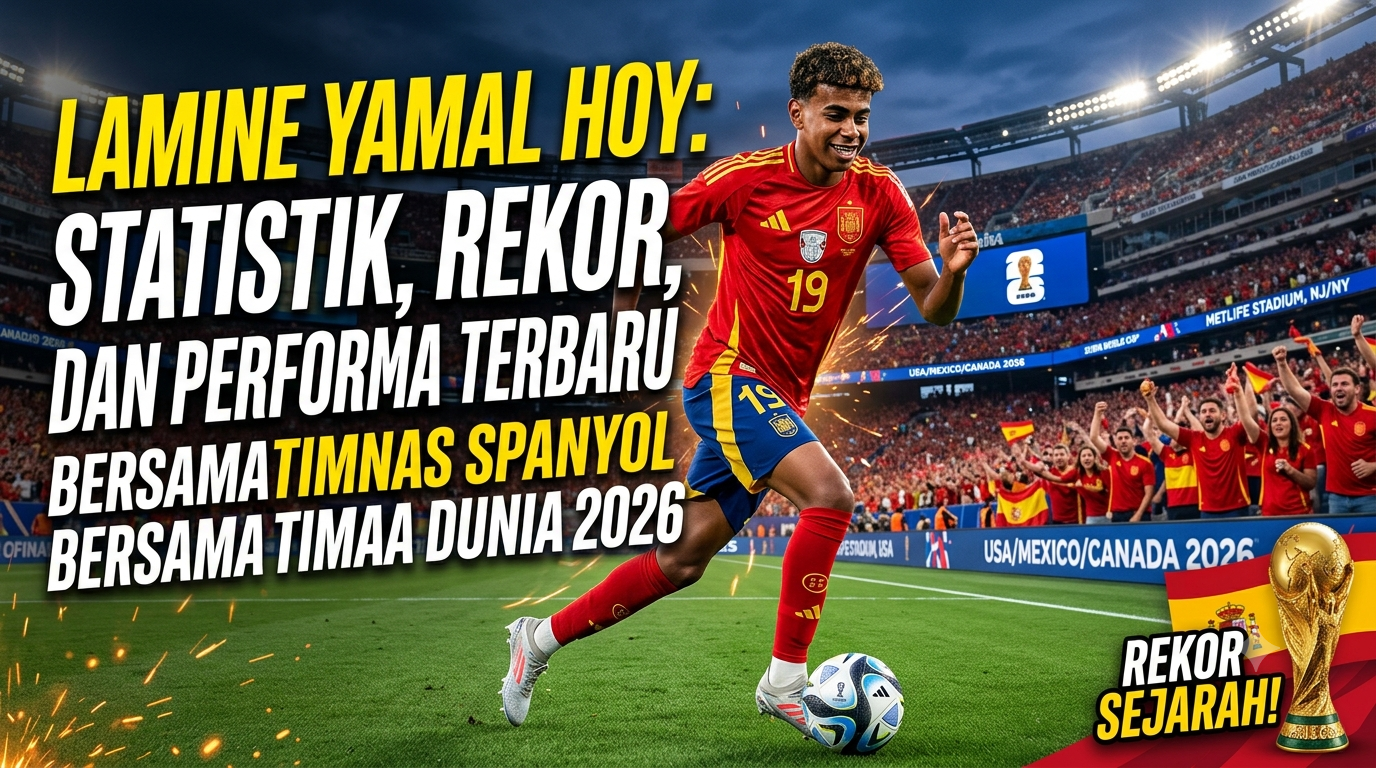 Lamine Yamal Hari Ini: Statistik, Rekor, dan Performa Terbaru Bersama Timnas Spanyol di Piala Dunia 2026