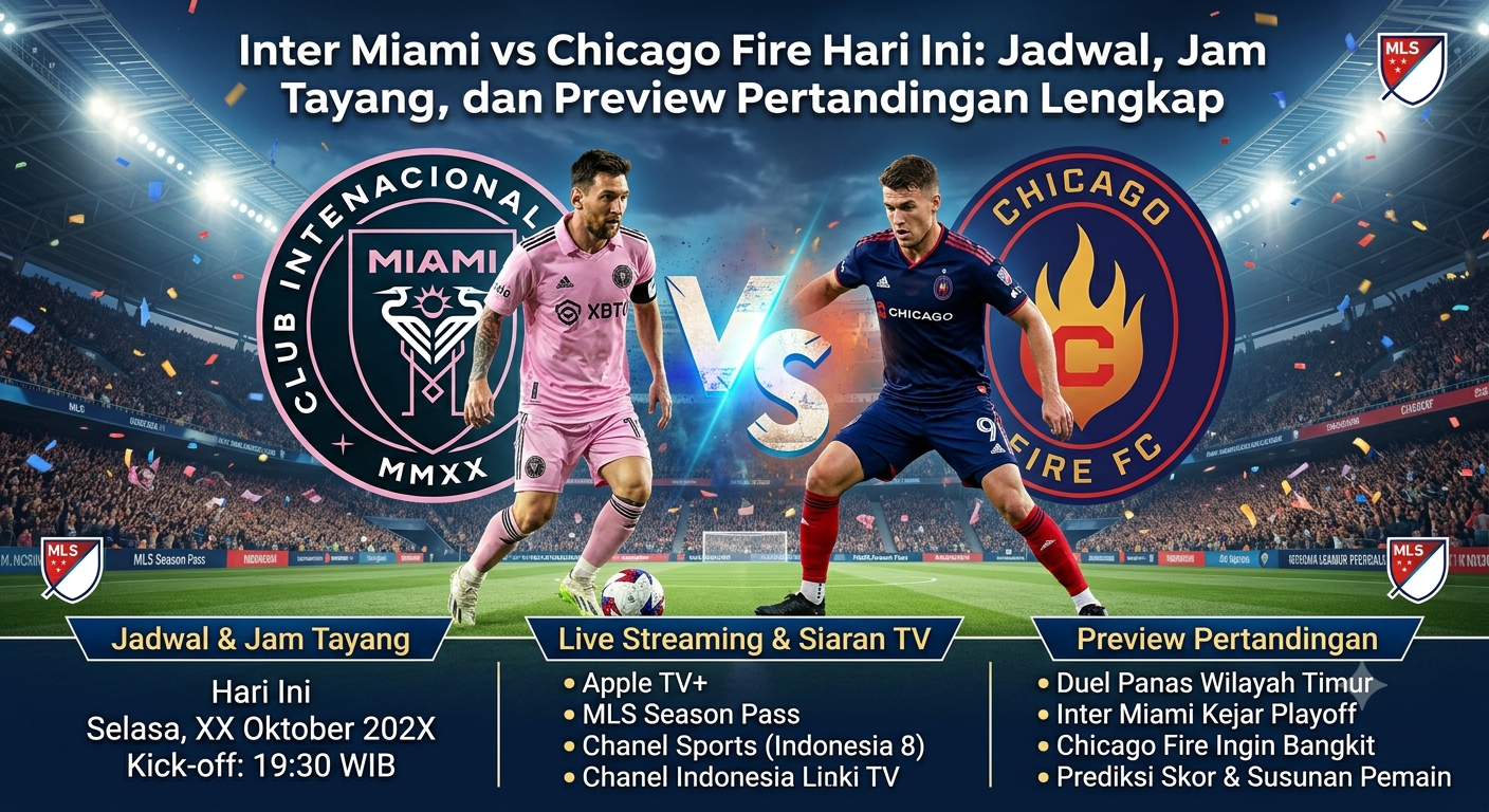 Inter Miami vs Chicago Fire Hari Ini: Jadwal, Jam Tayang, dan Preview Pertandingan Lengkap