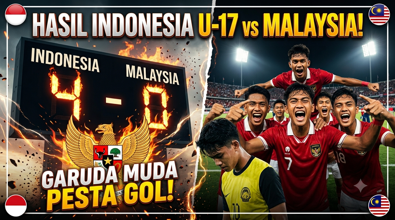 Hasil Indonesia U-17 vs Malaysia: Garuda Muda Pesta Gol di Laga Persahabatan