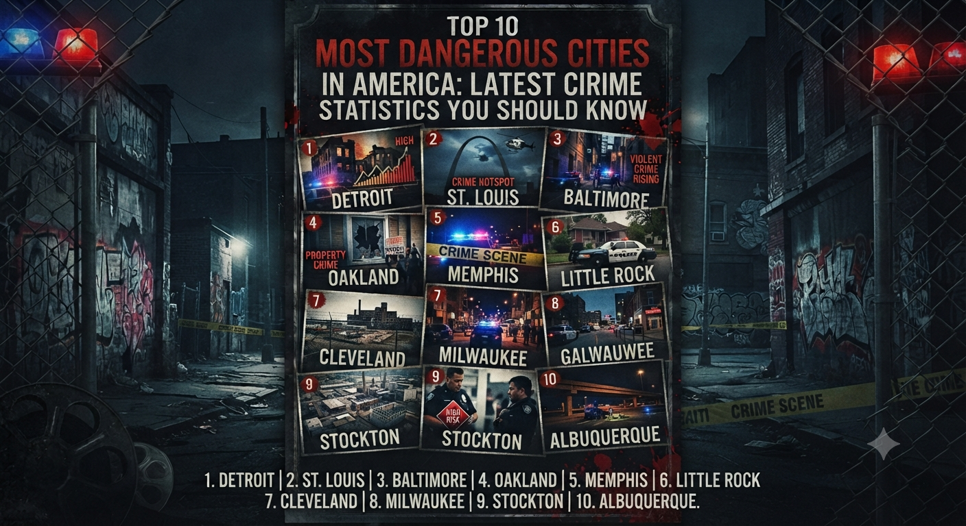 Top 10 Most Dangerous Cities in America: Latest Crime Statistics You Should Know