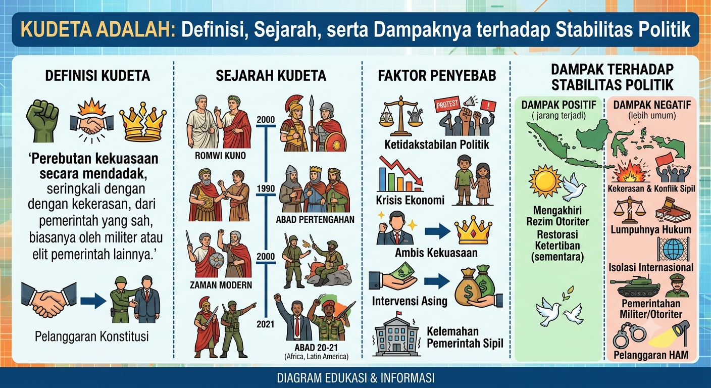 Kudeta Adalah: Definisi, Sejarah, serta Dampaknya terhadap Stabilitas Politik