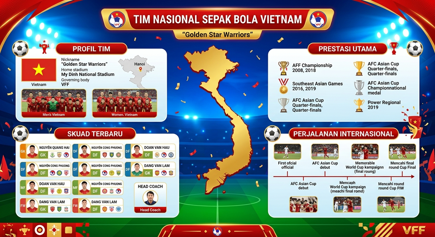 Prestasi Tim Nasional Sepak Bola Vietnam: Gelar Juara, Ranking FIFA, dan Rekor yang Pernah Diraih