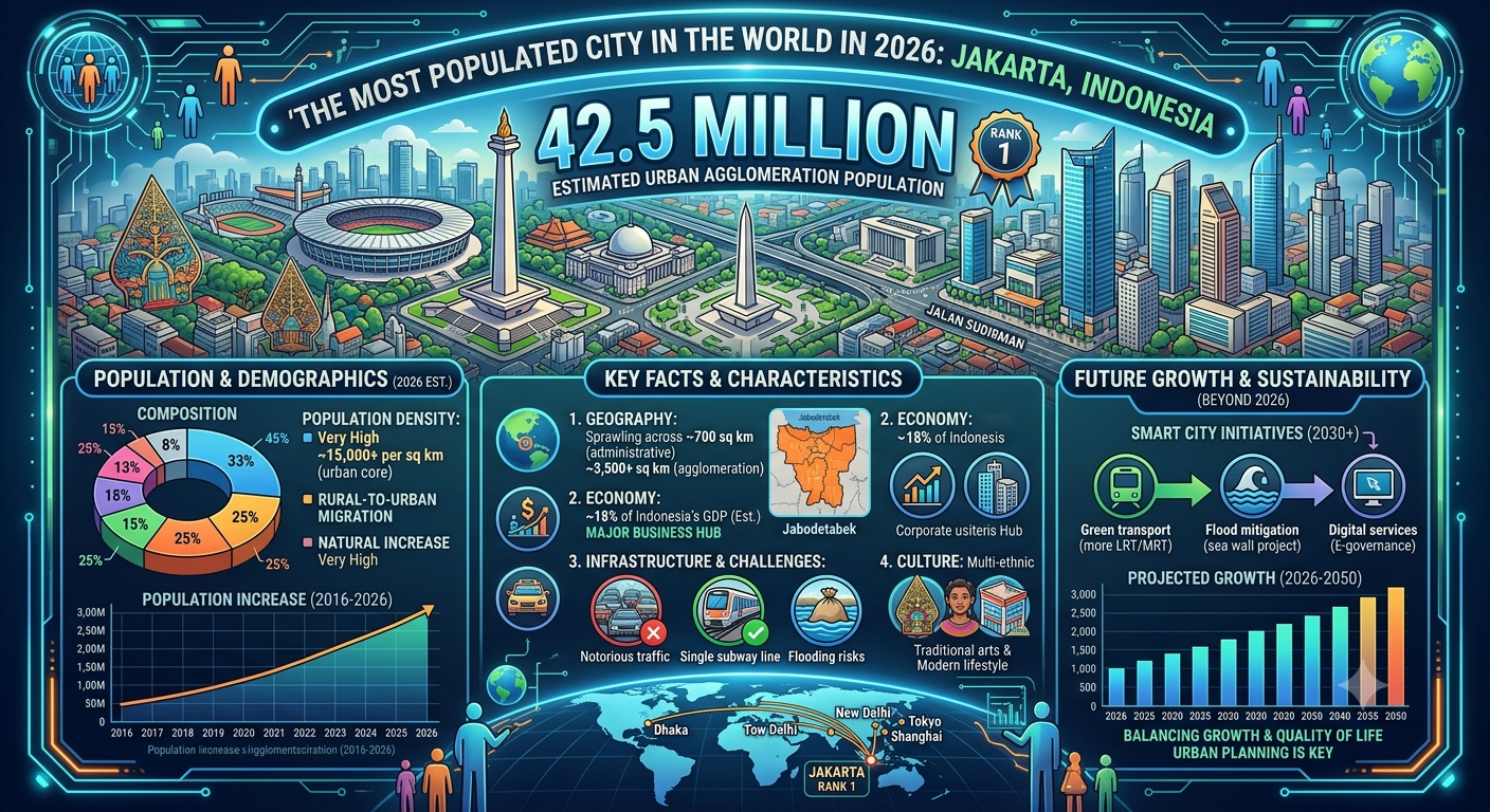 The Most Populated City in the World in 2026: Population, Facts, and Future Growth