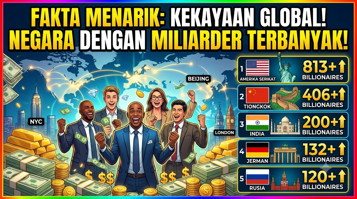Fakta Menarik tentang Kekayaan Global: Negara dengan Jumlah Miliarder Terbanyak