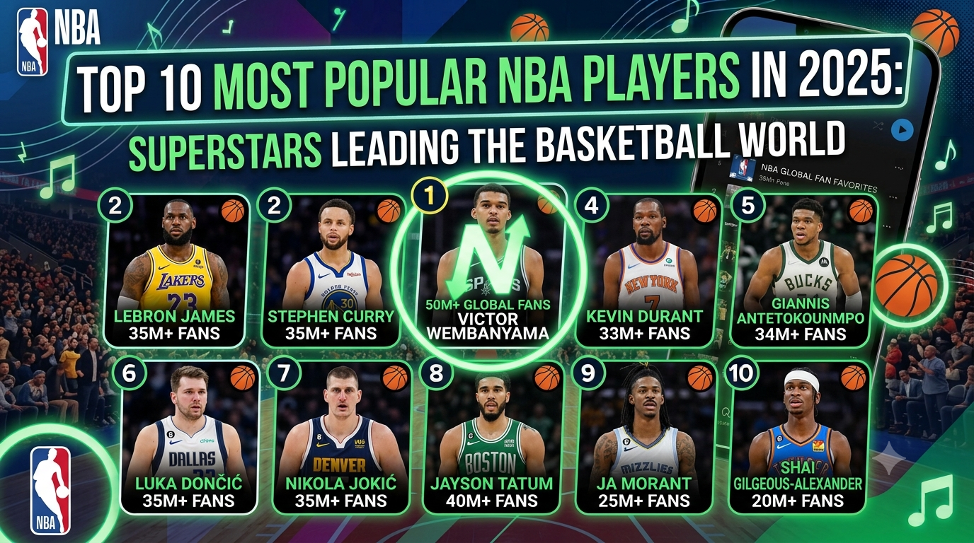 Top 10 Most Popular NBA Players in 2025: Superstars Leading the Basketball World