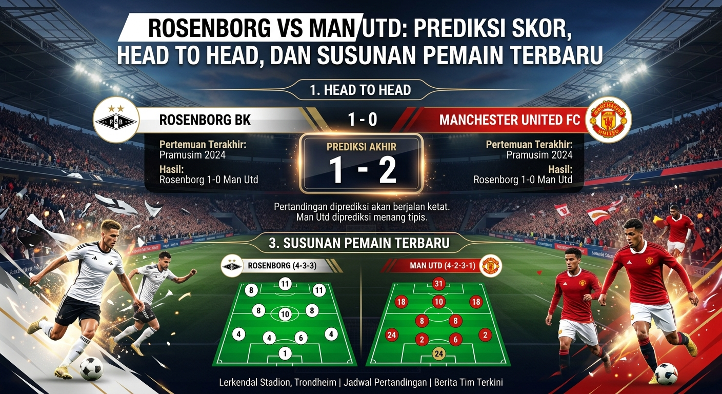 Rosenborg vs Man Utd: Prediksi Skor, Head to Head, dan Susunan Pemain Terbaru