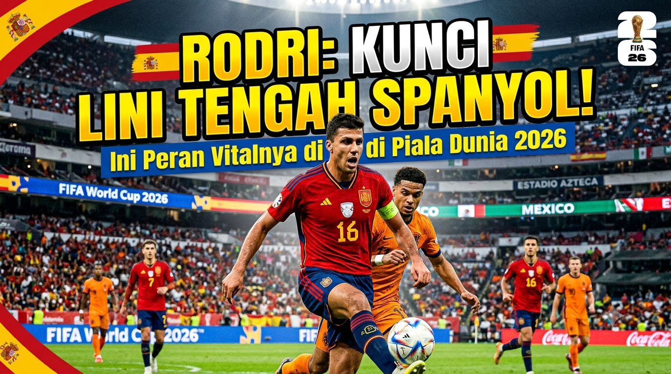 Rodri Jadi Kunci Lini Tengah Spanyol, Ini Peran Vitalnya di Piala Dunia 2026
