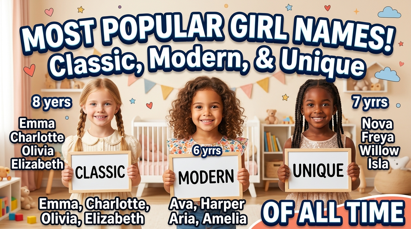 Most Popular Girl Names of All Time: Classic, Modern, and Unique Choices