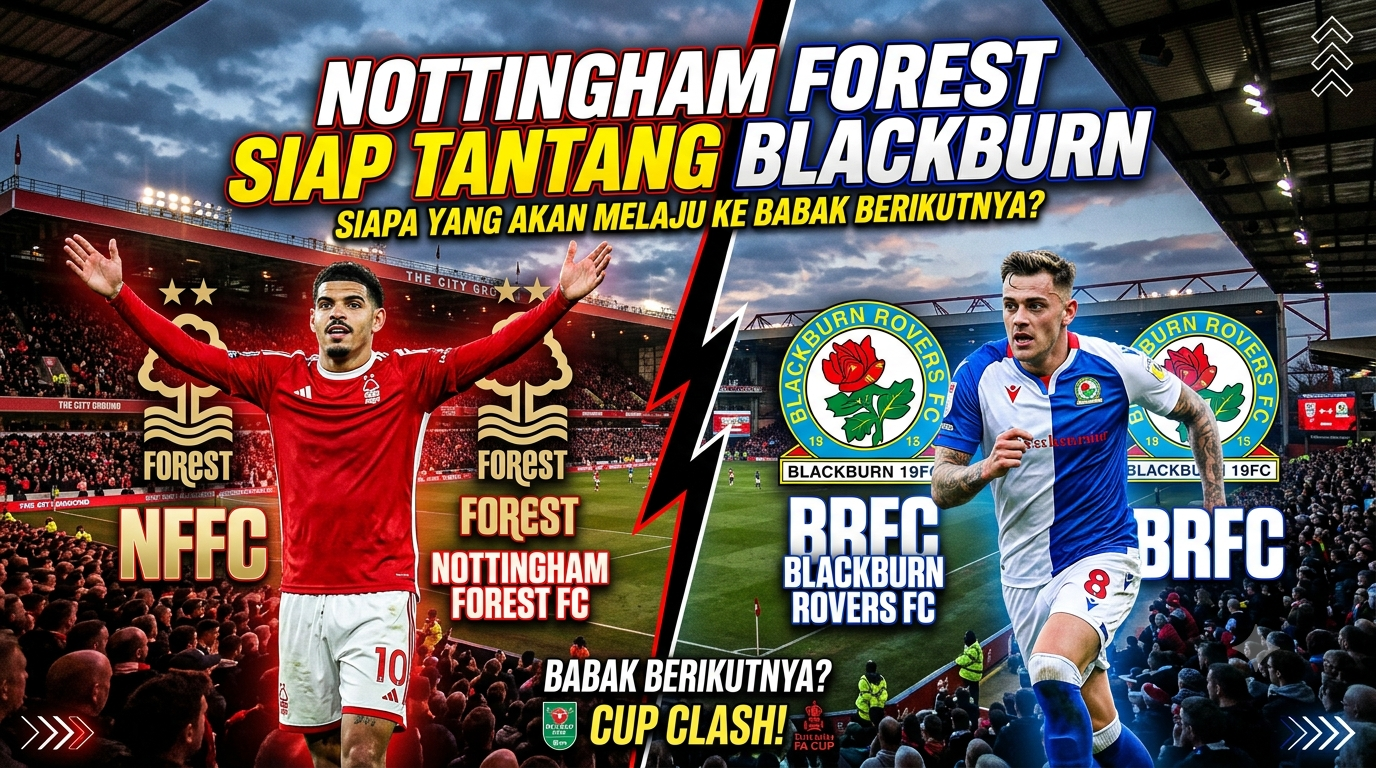 Nottingham Forest Siap Tantang Blackburn, Siapa yang Akan Melaju ke Babak Berikutnya?